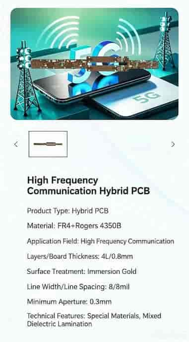 High frequency PCB using Rogers PTFE low loss materials for RF and microwave applications