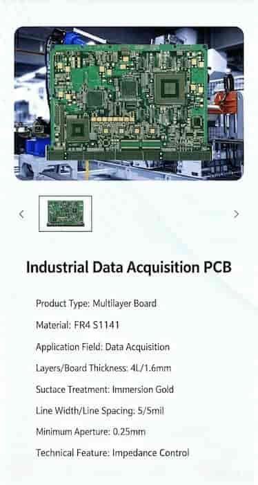 Impedance controlled multilayer PCB for high speed digital and RF signals